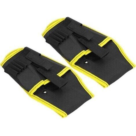 Sac ceinture pour perceuse électrique , lot de 2 pochettes pour perceuse portable, sac à outils multifonctionnel pour électricien sans fil (1/4)