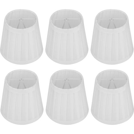 Lot de 6 Abat Jour de Lampe en Tissu, Petits Abat-Jours Blanc sur Abat-Jour pour Lampes de Table lampadaires Lampes murales Lampe de Bureau 111215CM (1/2)