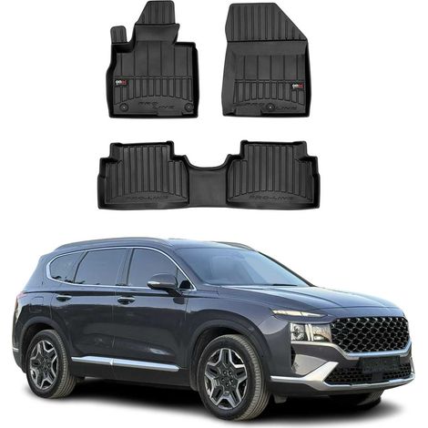 OMAC Tapis de Sol Compatible avec Hyundai Santa Fe 2018-2022 TPE Noir (1/5)