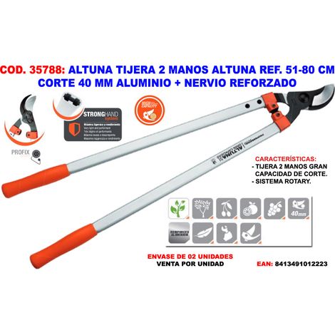Forbici Altuna a due mani 51 80 cm taglio 40 mm alluminio con stecca rinforzata