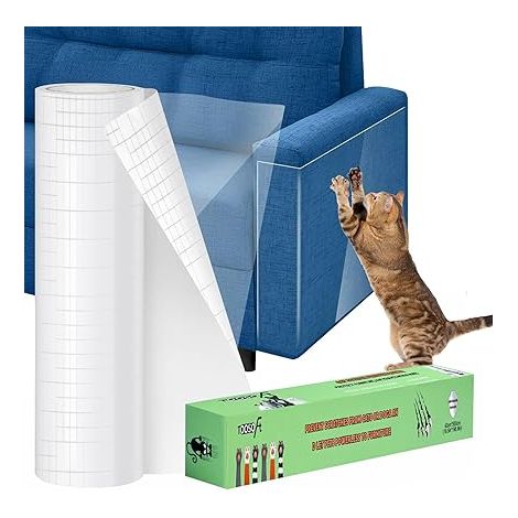 Protection Canape Chat Anti Griffe Transparent Invisible 42 500CM Protege Film Chien Adhesif Autocollant pour Meubles Porte Comptoirs (1/5)