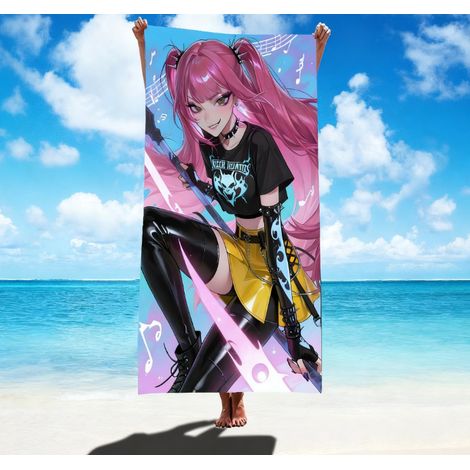 Filiyano-Serviette de plage absorbante en microfibre K-POP Demon Hunter Girls Series, séchage rapide, AL250908420, 75 x 150 cm