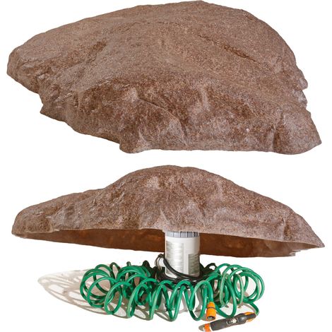 Gartendek Faux rocher cache regard jardin 80 cm rouge (1/5)