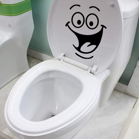 Autocollant de Couvercle de Toilette Stickers abattant WC(Rire) (1/5)