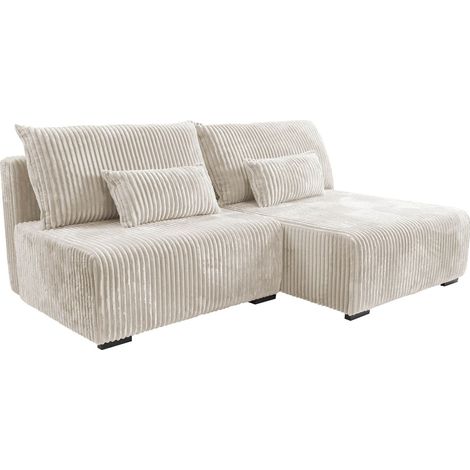 Sofá rinconero TrendyNest Fenestal, Tilia 01, Función de descanso, Almacenaje, 211x146x90cm, 0