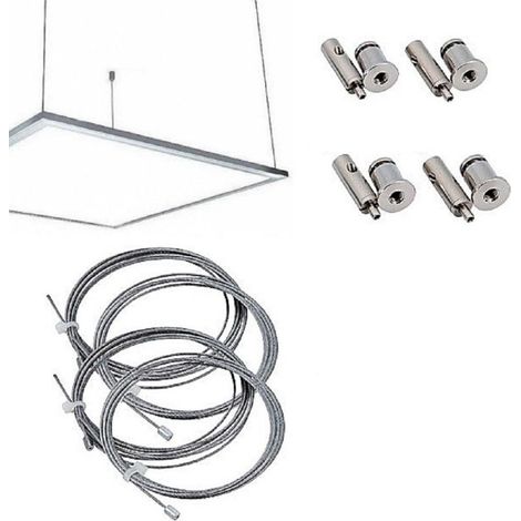 Trade Shop - Aufhängungs-Befestigungssatz für LED-Panel 60x30 120x30 60x60 - (1/5)