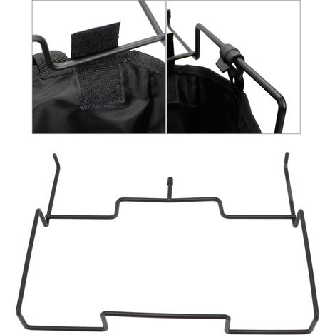 Soporte para bolsas de basura para camping, resistente a la humedad, de hierro, 32 cm + soplador de mano de ABS (1/5)
