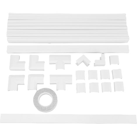 10 pièces cache-câble mural en PVC ignifuge 25x13 mm, sécable et peignable, pour 4-5 câbles Ethernet ou 5-6 fils cuivre (1/5)