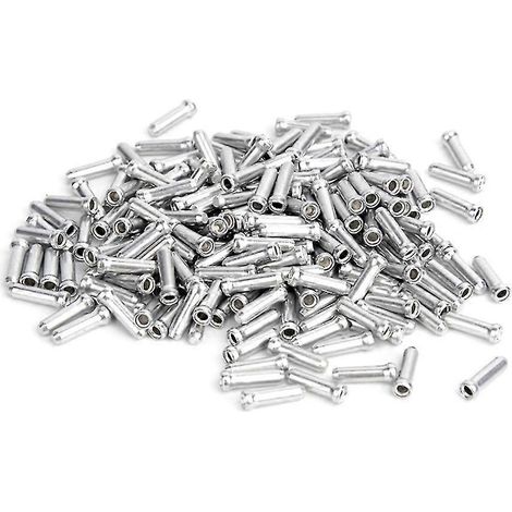 Convient pour 100 embouts de câble de frein en alliage d'aluminium, embouts de câble de frein de vélo, embouts de câble de frein de vélo de route, protections de câble internes (1/5)