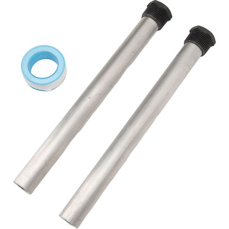 Deux tiges d'anode résistantes à la corrosion pour chauffe-eau de camping-car, de dimensions 21 x 235 mm, filetage 3/4 NPT, adaptées aux chauffe-eau Mor-Flo. (1/5)