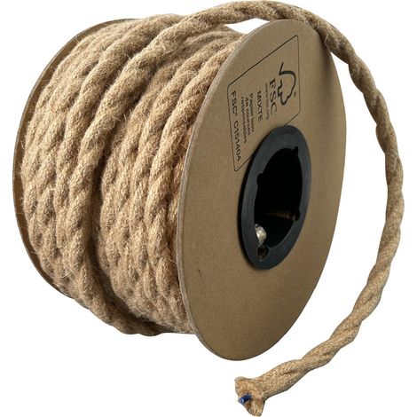 Bobine câble électrique torsadé corde, long. 25m, diam. 9mm  - Tibelec (1/5)