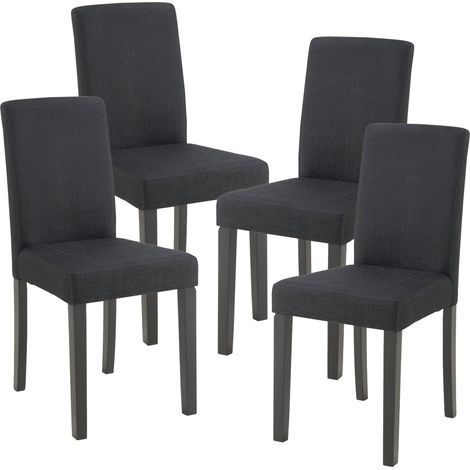 Set di 4 sedie da pranzo 89 x 43 x 54 cm design moderno robuste nere 030009830
