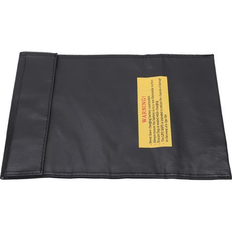 Explosionsgeschützte und feuerhemmende Tasche für LiPo-Akkus, ideal zum sicheren Laden und Aufbewahren (schwarz) (1/5)
