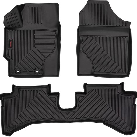 Alfombrillas de goma 3D para coche: Toyota Yaris III (gasolina, 2011-2019) - borde de 5 cm