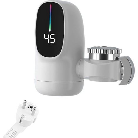 Grifo eléctrico con calefacción: grifo de agua eléctrico de calentamiento rápido para cocina y baño, accesorio de 3000 W para hotel, hogar y baño (1/5)