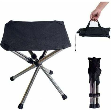 [JAMAIS UTILISÉ] 31x31x35cm Tabouret Pliant Camping, Chaise Camping Portable avec Sac de Transport, Mobilier de Camping Chaise Peche, pour Voyage, Randonnée, Camping, Rassemblement, Barbecue, Pêche (1/4)