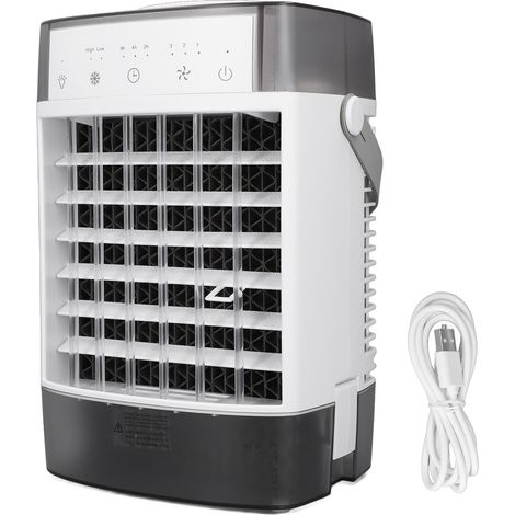 Climatiseur Portable à 3 vitesses, petite unité AC personnelle, refroidisseur par évaporation, synchronisation, veilleuse 7 couleurs, 2 Modes de brouillard de réservoir (1/5)