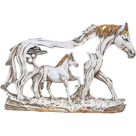 Figurine équestre en résine pour décoration intérieure - Statuette de cheval ornementale (1/5)