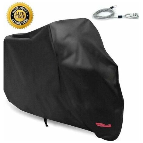 Motorcycle cover XL 245x105x125cm black - Motorcycle protection - Garage/outdoor - Foldable, waterproof, for Harley/Honda/Suzuki - Motorcycle owners (1/4)