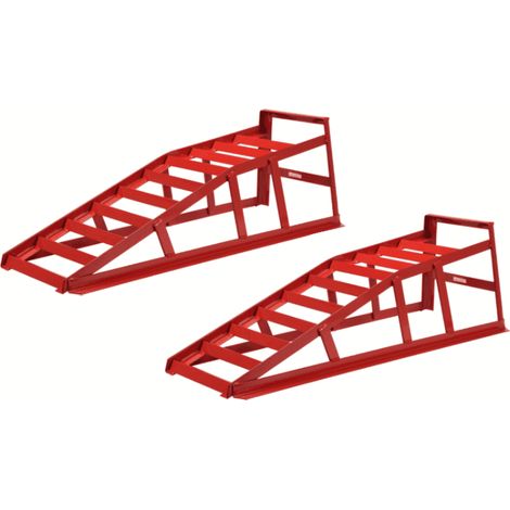Coppia rampe antiscivolo rampa sollevamento riparazione auto supporto garage 2 ton 800mm 748to (1/3)