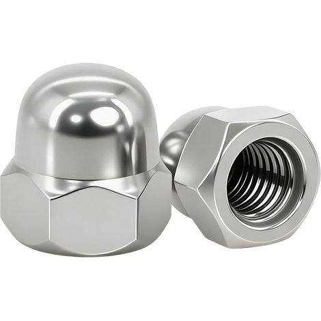 5 Pièces M12 Écrous Borgnes - Ecrou Borgne Hexagonaux en Acier Inoxydable Ecrou Borgne Hexagonaux Cache ecrou pour Vis Boulons Filetés (1/5)