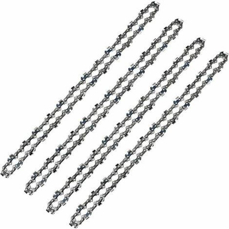 Chaîne De Tronçonneuse 52 Maillons 3/8 Pouces LP Faible Rebond Pour Guide 14 Pouces 35 Cm Jauge 0,50 Pouces 1,3 Mm Lot De 4 (1/5)