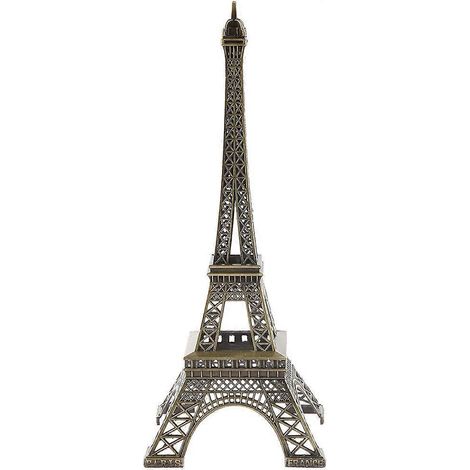 Figurine/statue Tour Eiffel Paris couleur bronze, modèle vintage en alliage, décoration 25c (1/4)