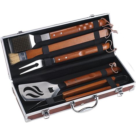 Set de barbacoa de acero inoxidable 5 piezas