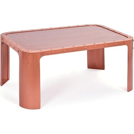 Table Basse Industrielle Métal "Wall" 110cm Cuivre (1/5)