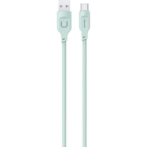 Cavo USB-C USAMS da 1,2 m per ricarica rapida, colore verde.