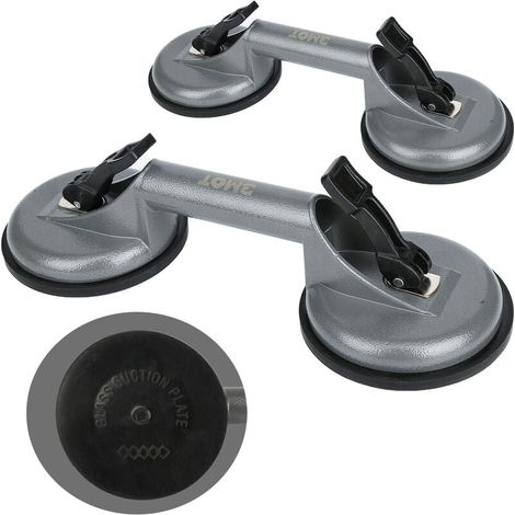2 ventouses 100 kg avec poignée de maintien, ventouse pour verre, ventouse pour verre - argent (1/5)