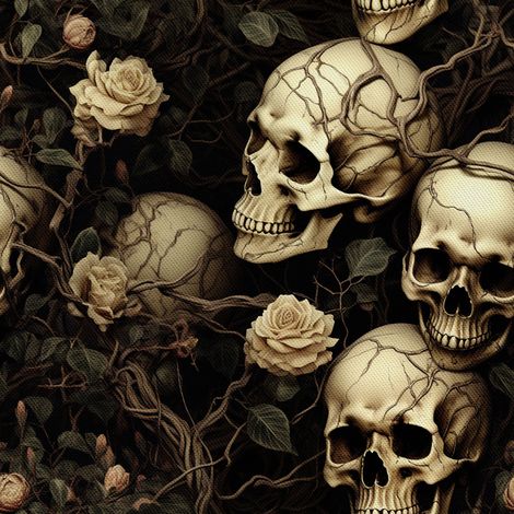 Tela decorativa para exteriores Oxford - Motivo de calavera I DX4111 (1/5)