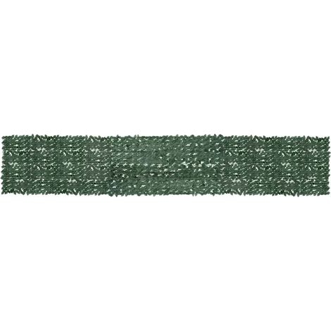 vidaXL Balcony Screen with Dark Green Leaves 600x100 cm