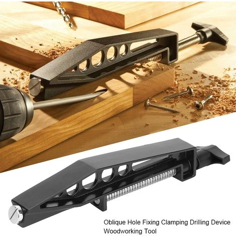 Serre-joint à trou oblique en métal trempé anti-rouille pour bois établi, outil menuiserie fixation pince support 1 pièce (1/5)
