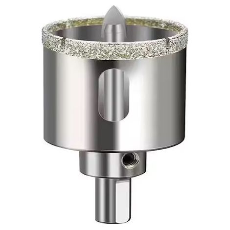 Foret diamanté avec foret de centrage pour le perçage de carrelage, faïence, céramique, marbre, granit, ø 50 mm, vitesse maximale de 500 tr/min (1/5)