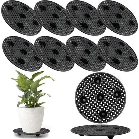Lot De 8 Supports Pour Plantes, 30 Cm Tapis De Pot De Fleur Jardinage En Maille, Supports De Plantes En Plastique Pour IntéRieur/ExtéRieur, Pots De Fleurs En Maille, Grille Pour Bonsaï (1/4)