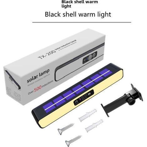 Semáforo intermitente rojo y azul, alimentado por energía solar, para el control de cierres de carreteras (carcasa negra, luz cálida). (1/5)