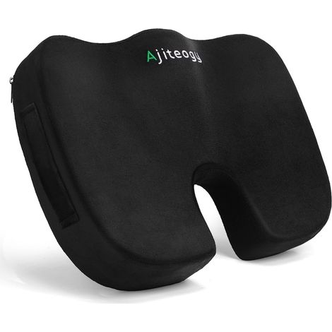 Coussin d'assise en mousse à mémoire de forme - Coussin d'assise ergonomique pour chaise de bureau, voiture, chaise de bureau (1/5)