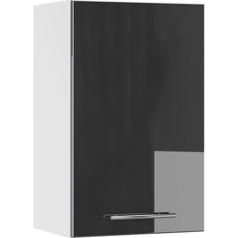 Pensile da cucina Fame-Line, Antracite lucido, 45 cm, Vicco