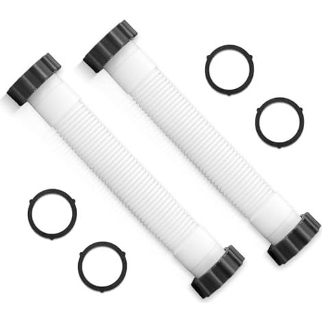 Pièce de rechange compatible 11763 Lot de 2 tuyaux de pompe de filtre à sable avec joints, compatible avec les pompes de filtre à sable In tex et les systèmes d'eau salée, tuyau de pompe de piscine de (1/5)