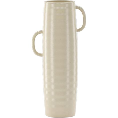Vase Ondulé en Céramique "Cent" 41cm Beige & Noir (1/5)