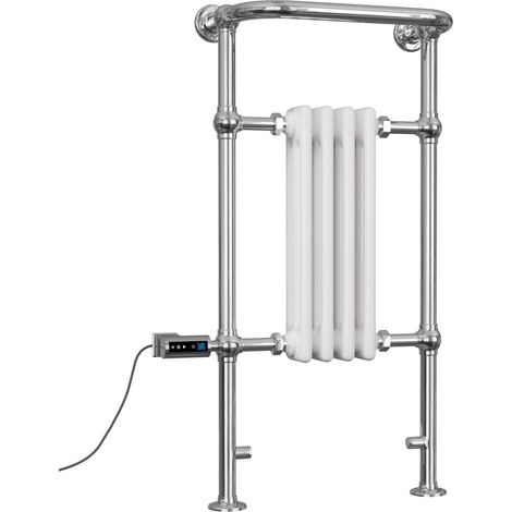 Arundel - White Traditional Electric Towel Rail H963mm x W493mm 400w Thermostatic WIFI (1/3)