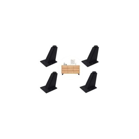 gambe regolabili per mobili, gambe per cucina, gambe per bancone, tavolo da bar, gambe per tavolo TV, nere - Crezuo (1/4)