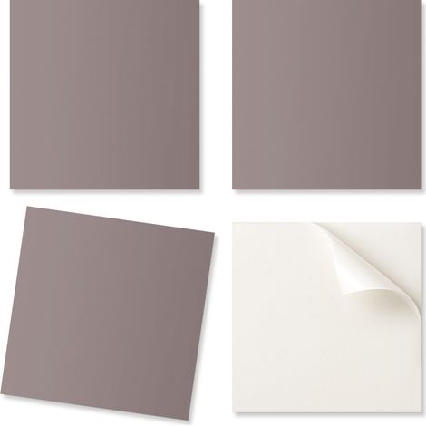 Baldosas de vinilo listas para instalar con estampado decorativo, color beige, 9x30x30 cm.