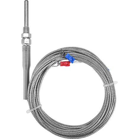 Thermoelement Typ K mit M8-Gewinde, 30 mm Sonde, Temperaturfühlerdraht 0–400 °C (5 m) (1/5)
