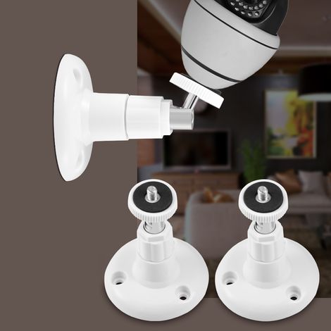 caméras de sécurité rotatives à 360° pour intérieur et extérieur, support mural en métal