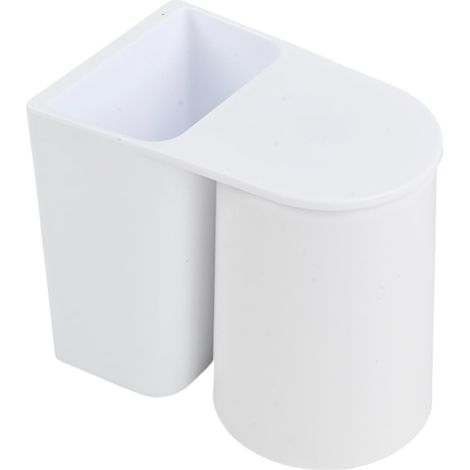 Porte Brosse À Dents Mural Modèle Individuel, Support Brosse A Dent sans Perçage avec Gobelet Magnétique Tête en Bas, Porte-Brosses À Dents Autoadhésif pour Salle De Bain, Blanc (1/5)