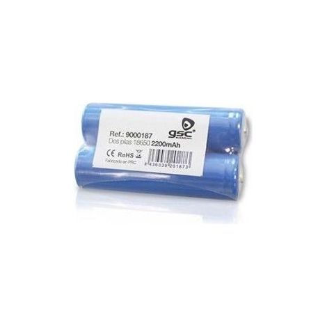 Pack 2 unidades pila Recargable 18650 2200mAh GSC (1/5)