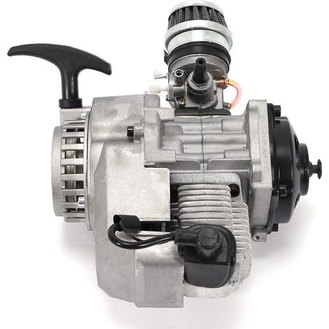 Mini Moto Gasolina Motor de 2 Tiempos 49CC Motor Dirt Bike 1,9 kw/7000 rpm Minimoto Gasolina 3CV 2,7 N.M Motor de 44mm de Diámetro Motor de 49cc Motor Minimoto con depósito de combustible de 1,2L (1/5)