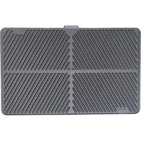 Tapis de litière pour chat en silicone imperméable adapté à un usage domestique  Dimensions : 61 cm x 38 cm  Gris. (1/5)